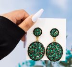 Oval Teardrop Earrings pair