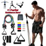 Premium Quality 11 Pcs Latex Resistance Band Power Exercise