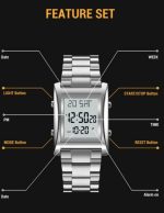 Skmei 1815 Arabic Islamic Qibla Jam Tangan Saat Wrist Watch Al Fajr Harameen Azan Muslim Prayers Reloj Digital Watch - Image 5