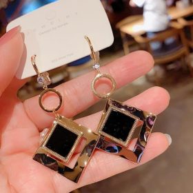 Layered square drop Earings pair