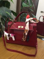 Kelly Bag without logo snake pattern