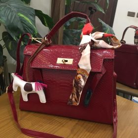 Kelly Bag without logo snake pattern