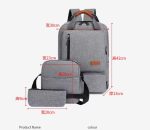 3 Pcs Imported High Quality Dual Color Laptop Backpack - Image 7
