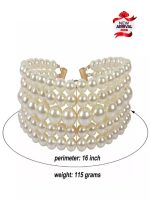 5 layer Pearl classic Chokar with earings - Image 4