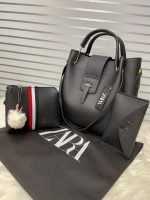 Zara High Quality 3 Piece Set With Cross Body Pouch and Wallet - Image 2