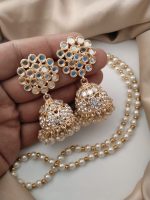 indian jhumka with mala - Image 2