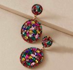 Oval Teardrop Earrings pair - Image 2