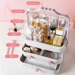 Acrylic Double Door Cosmetic Organizer