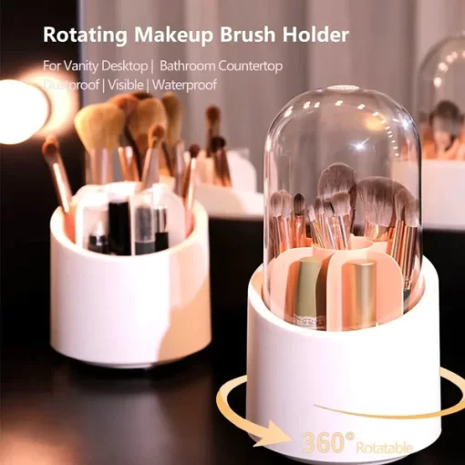 360° Rotating Base Makeup Brush Holder