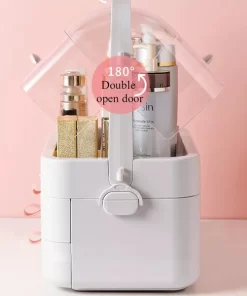 Acrylic Double Door Cosmetic Organizer