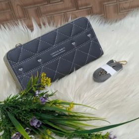 Women's Long Wallet, Pu Leather Clutch Bag With Two Zippers, Fashionable
