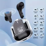 Air31 Wireless Earbuds Transparent Deep Bass & Battery Display High Quality with 7 Days Guarantee - Image 2