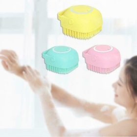 Silicone Body Scrub Sponges With Soap Dispenser Bath Brush