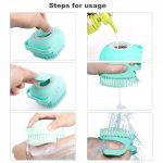 Silicone Body Scrub Sponges With Soap Dispenser Bath Brush - Image 3
