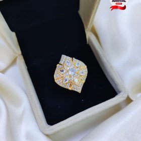 Beautiful Gold plated fancy Bridal Zircon Ring 4 Girls