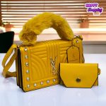 YSL 2Pcs Fur Handle Bag For  Girl's - Image 3