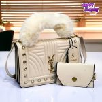 YSL 2Pcs Fur Handle Bag For  Girl's - Image 4