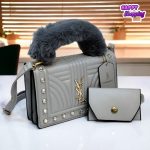 YSL 2Pcs Fur Handle Bag For  Girl's - Image 2