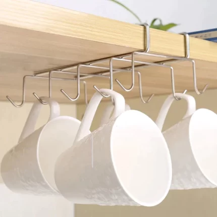 10 Hook Mug Holder Under Shelf