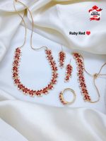 New Delicat Fancy Zircon Combo 4pcs Gold Plated adjustable Bracelet & Ring Set 4 Girls - Image 2