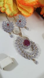 Indian Zarqoon Big Dilal  Locket set 
With Chain size 18 inch - Image 4