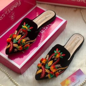 Embroidered Mules