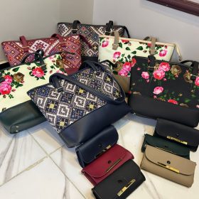 High Quality Printed 2 Piece Tote Bag With Wallet