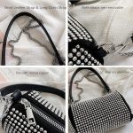 Rhinestone Diamonds pu leather shoulder handbags for girls - Image 2