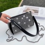 Rhinestone Diamonds pu leather shoulder handbags for girls - Image 7