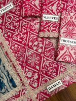 ANEELA’S Unstitch Replica LAWN Suit With CHIFFON dupatta - Image 4