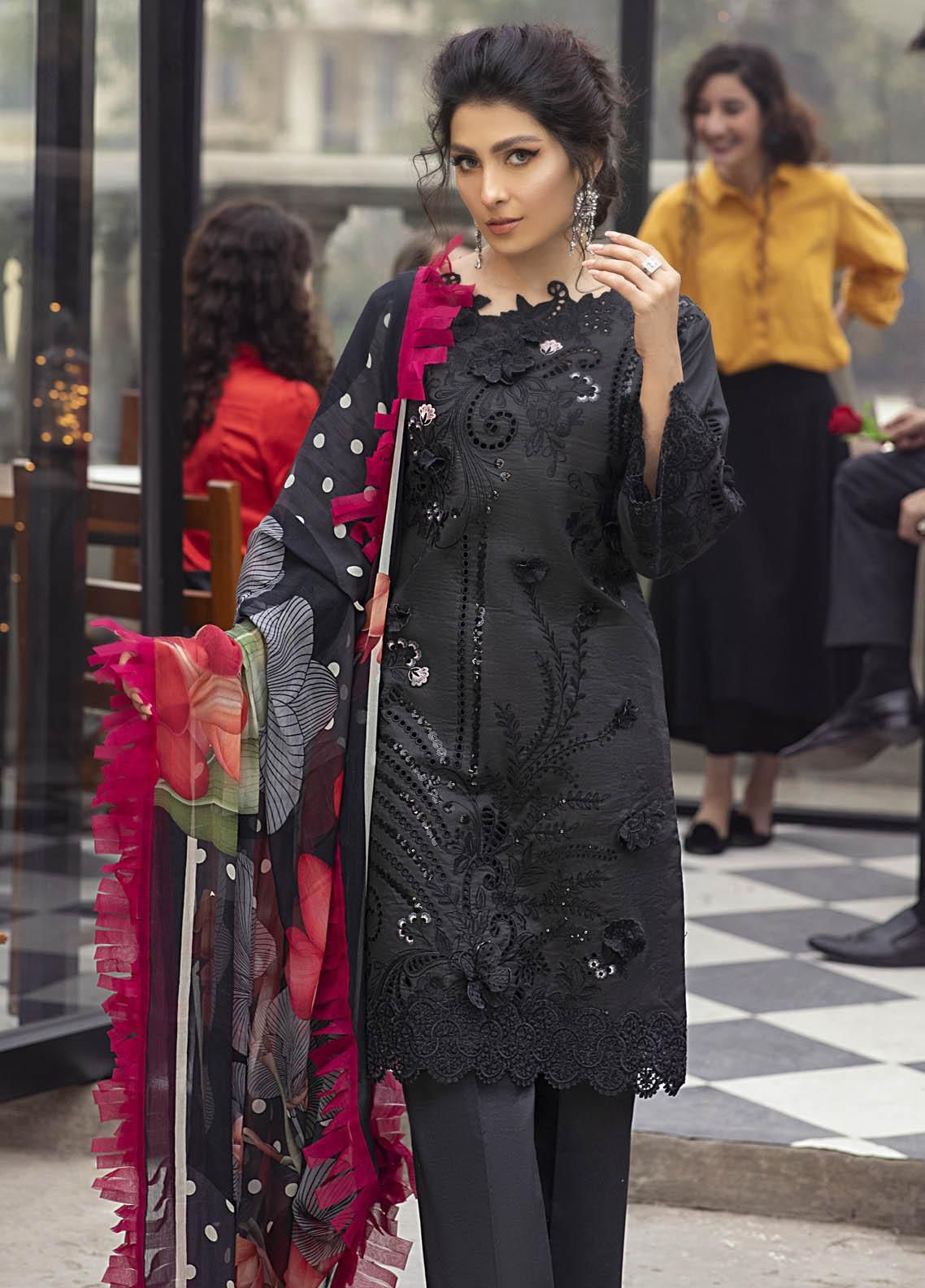 WhatsApp Image 2026-02-09 at 18.55.06 (1) MUSHQ Luxury Lawn Collection D14 Dark Knight - Image 1