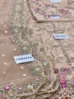 MARIA-B Unstitch Replica  FABRIC Organza Suit - Image 4