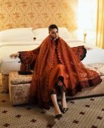 Hussain Rehar Article  3pc Unstitched Raw Silk Suit - Image 6