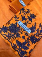 Hussain Rehar Article  3pc Unstitched Raw Silk Suit - Image 3