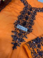 Hussain Rehar Article  3pc Unstitched Raw Silk Suit - Image 2